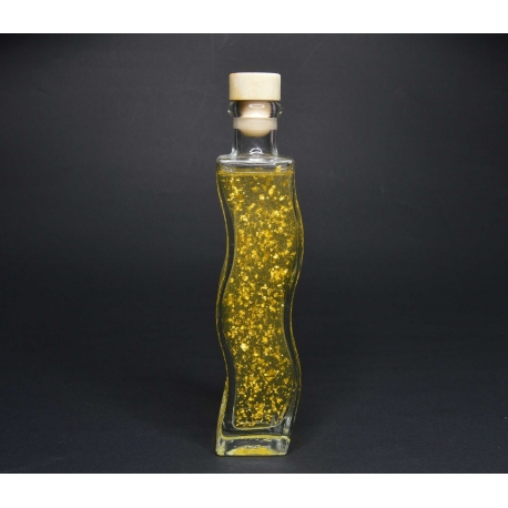 Goldöl, 200 ml mit Mandelöl in der Glasflasche Welle