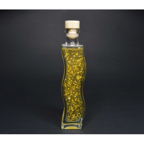 Goldöl, 200 ml mit Mandelöl in der Glasflasche Welle